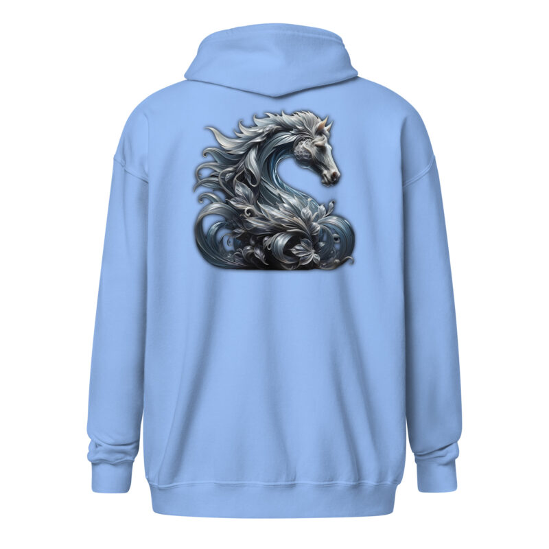 Majestät des silbernen Pferdes Unisex Heavy-Blend Zip Hoodie – Jacken – klamottn.de