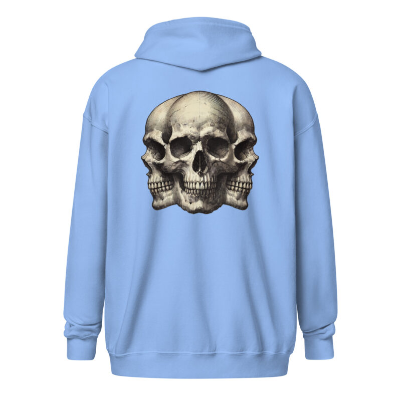 Dreifacher Totenschädel Unisex Heavy-Blend Zip Hoodie – Zip Hoodies – klamottn.de