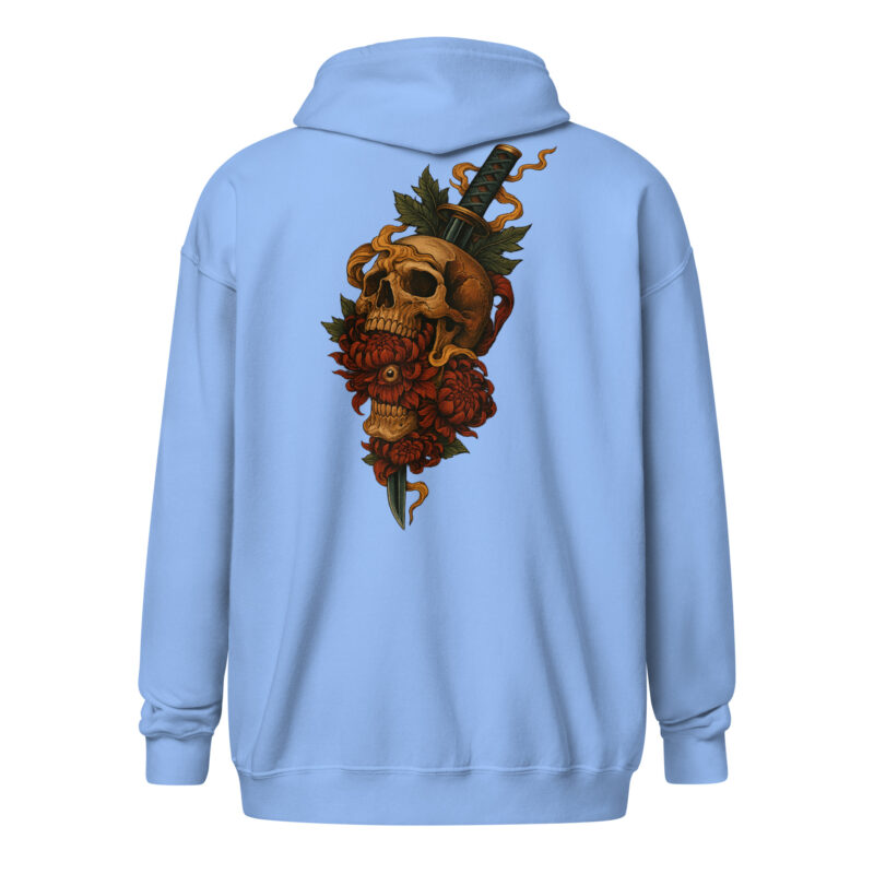 Schädel & Klinge - Das Auge der Vergänglichkeit Unisex Heavy-Blend Zip Hoodie – Zip Hoodies – klamottn.de