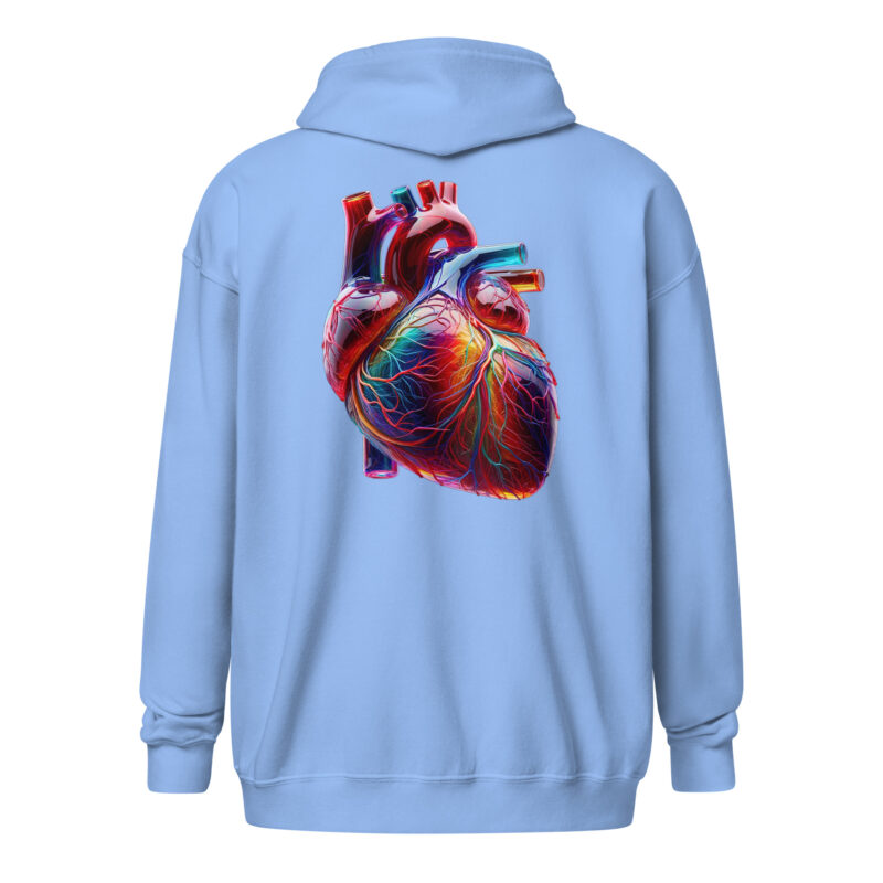 Glas Herz in Farbenpracht Unisex Heavy-Blend Zip Hoodie – Zip Hoodies – klamottn.de