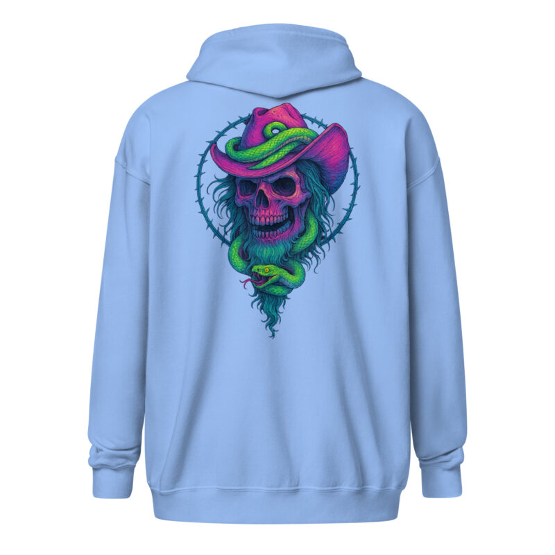 Schädelcowboy mit Schlange Unisex Heavy-Blend Zip Hoodie – Zip Hoodies – klamottn.de