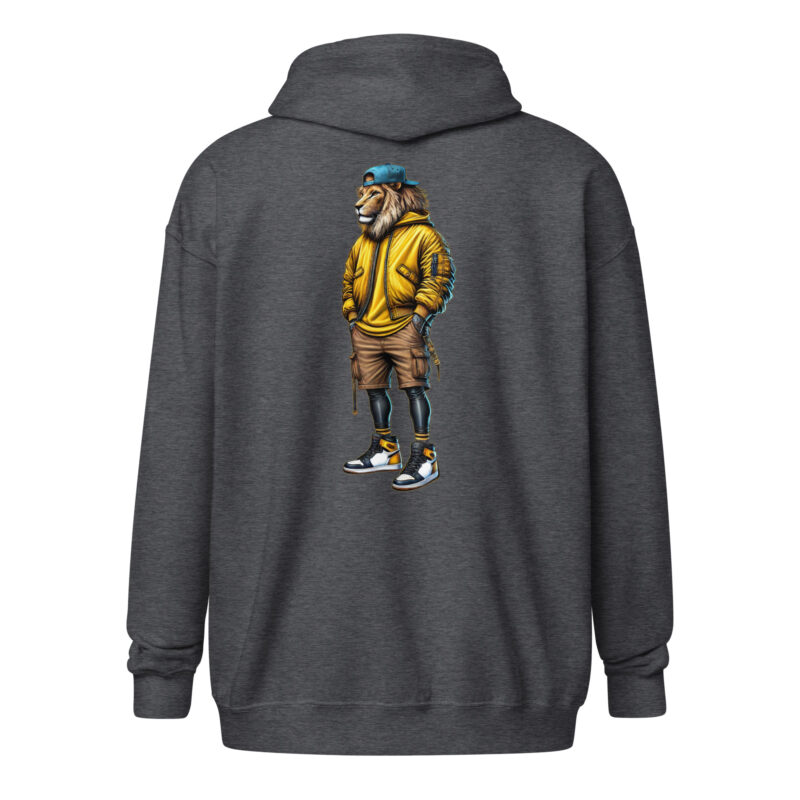 Löwe im Streetwear-Style Unisex Heavy-Blend Zip Hoodie – Zip Hoodies – klamottn.de