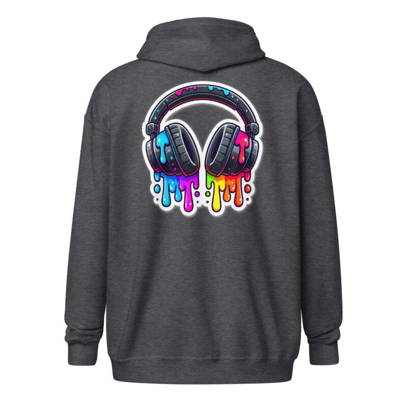 Kopfhörer im Farbrausch Unisex Heavy-Blend Zip Hoodie – Zip Hoodies – klamottn.de
