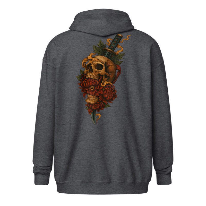 Schädel & Klinge - Das Auge der Vergänglichkeit Unisex Heavy-Blend Zip Hoodie – Zip Hoodies – klamottn.de
