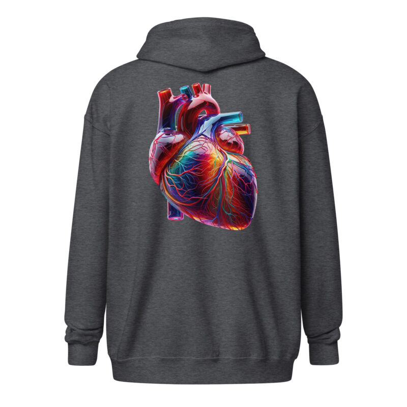Glas Herz in Farbenpracht Unisex Heavy-Blend Zip Hoodie – Zip Hoodies – klamottn.de
