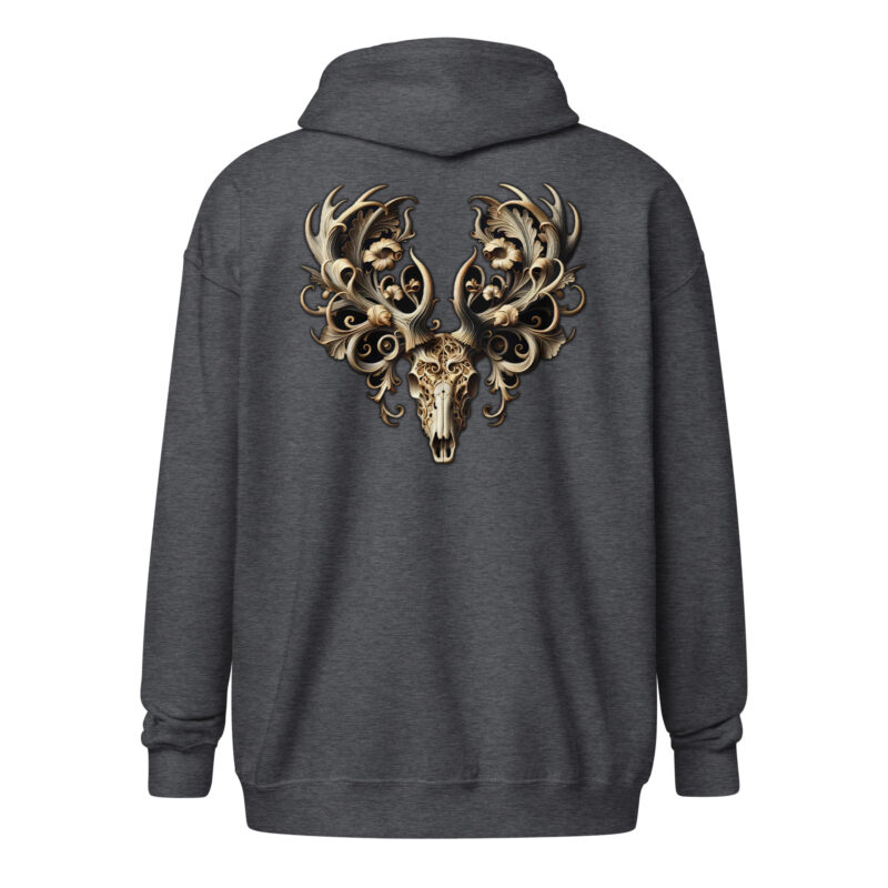 Ornamentaler Hirschschädel Unisex Heavy-Blend Zip Hoodie – Zip Hoodies – klamottn.de