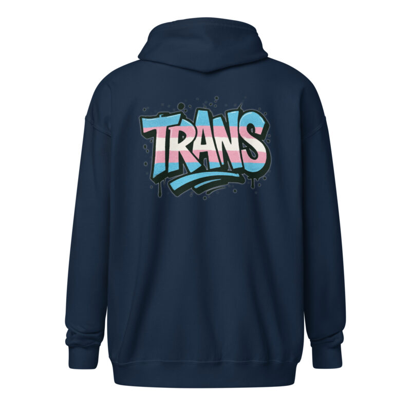 Trans Pride Graffiti Unisex Heavy-Blend Zip Hoodie – Jacken – klamottn.de