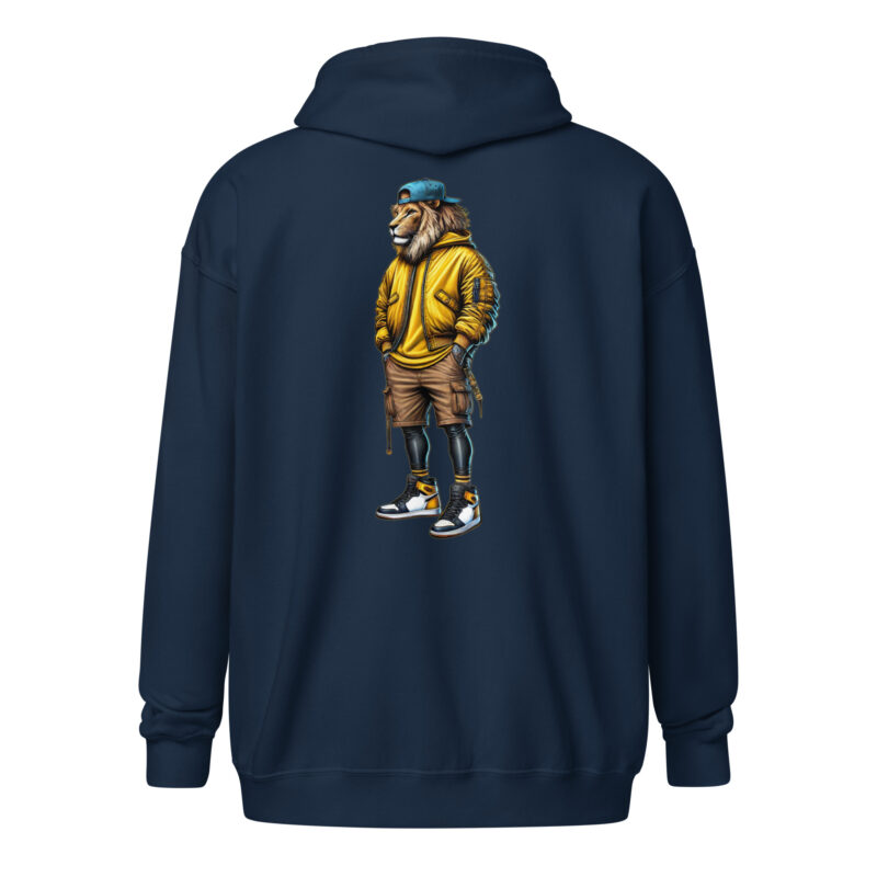 Löwe im Streetwear-Style Unisex Heavy-Blend Zip Hoodie – Zip Hoodies – klamottn.de