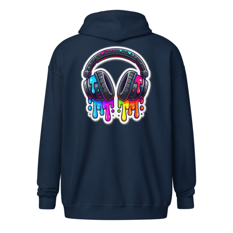 Kopfhörer im Farbrausch Unisex Heavy-Blend Zip Hoodie – Zip Hoodies – klamottn.de