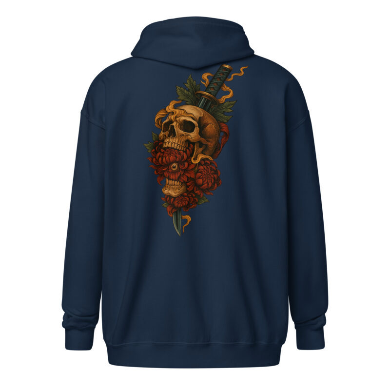 Schädel & Klinge - Das Auge der Vergänglichkeit Unisex Heavy-Blend Zip Hoodie – Zip Hoodies – klamottn.de