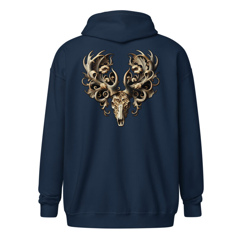 Ornamentaler Hirschschädel Unisex Heavy-Blend Zip Hoodie – Zip Hoodies – klamottn.de