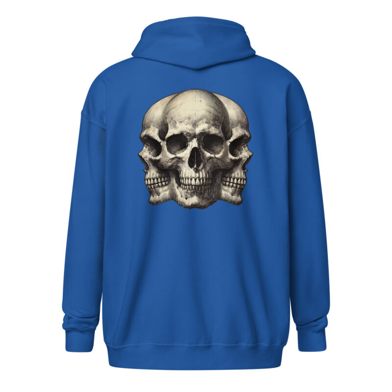 Dreifacher Totenschädel Unisex Heavy-Blend Zip Hoodie – Zip Hoodies – klamottn.de