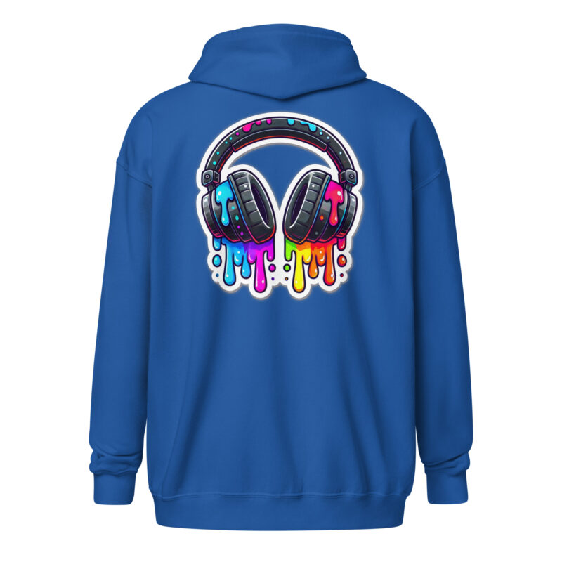 Kopfhörer im Farbrausch Unisex Heavy-Blend Zip Hoodie – Zip Hoodies – klamottn.de