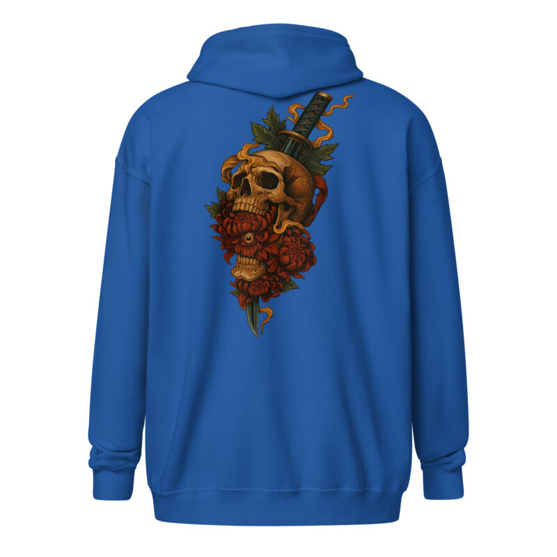 Schädel & Klinge - Das Auge der Vergänglichkeit Unisex Heavy-Blend Zip Hoodie – Zip Hoodies – klamottn.de