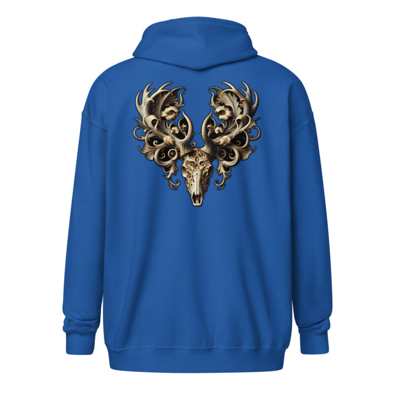 Ornamentaler Hirschschädel Unisex Heavy-Blend Zip Hoodie – Zip Hoodies – klamottn.de