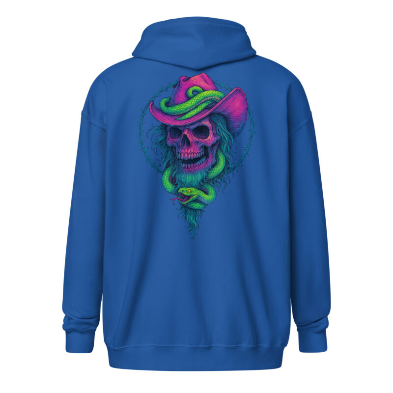 Schädelcowboy mit Schlange Unisex Heavy-Blend Zip Hoodie – Zip Hoodies – klamottn.de