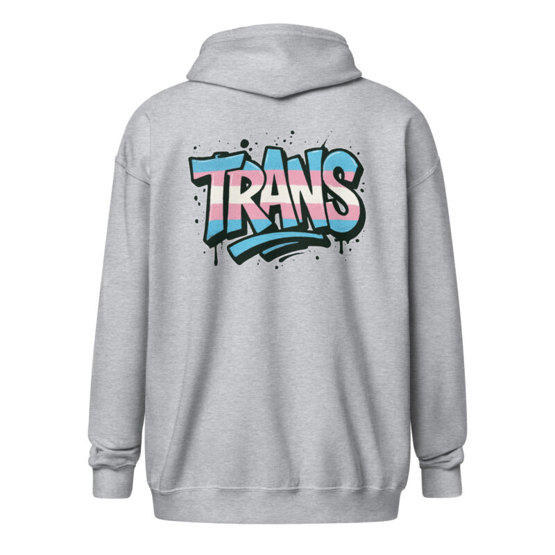 Trans Pride Graffiti Unisex Heavy-Blend Zip Hoodie – Jacken – klamottn.de