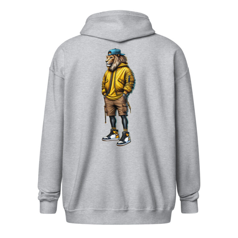 Löwe im Streetwear-Style Unisex Heavy-Blend Zip Hoodie – Zip Hoodies – klamottn.de