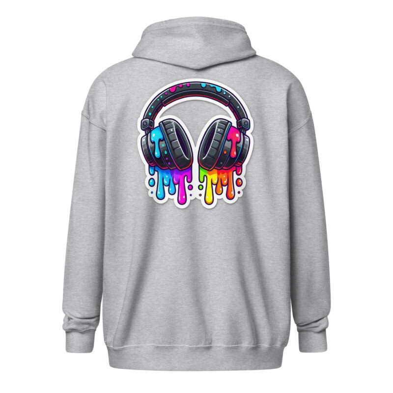 Kopfhörer im Farbrausch Unisex Heavy-Blend Zip Hoodie – Zip Hoodies – klamottn.de