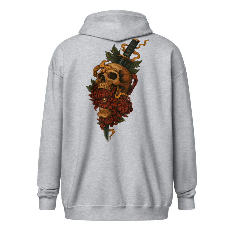 Schädel & Klinge - Das Auge der Vergänglichkeit Unisex Heavy-Blend Zip Hoodie – Zip Hoodies – klamottn.de