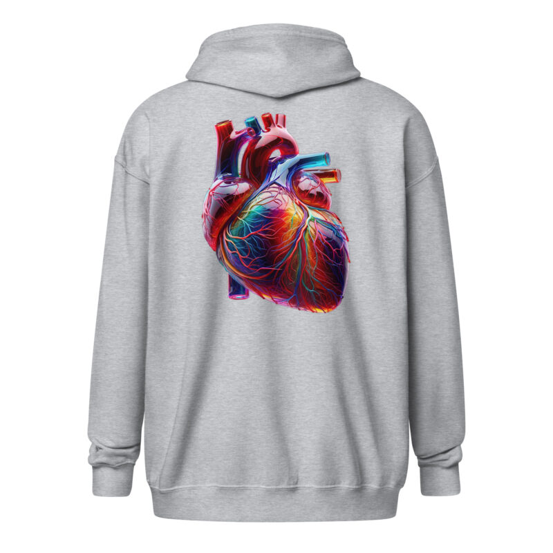 Glas Herz in Farbenpracht Unisex Heavy-Blend Zip Hoodie – Zip Hoodies – klamottn.de