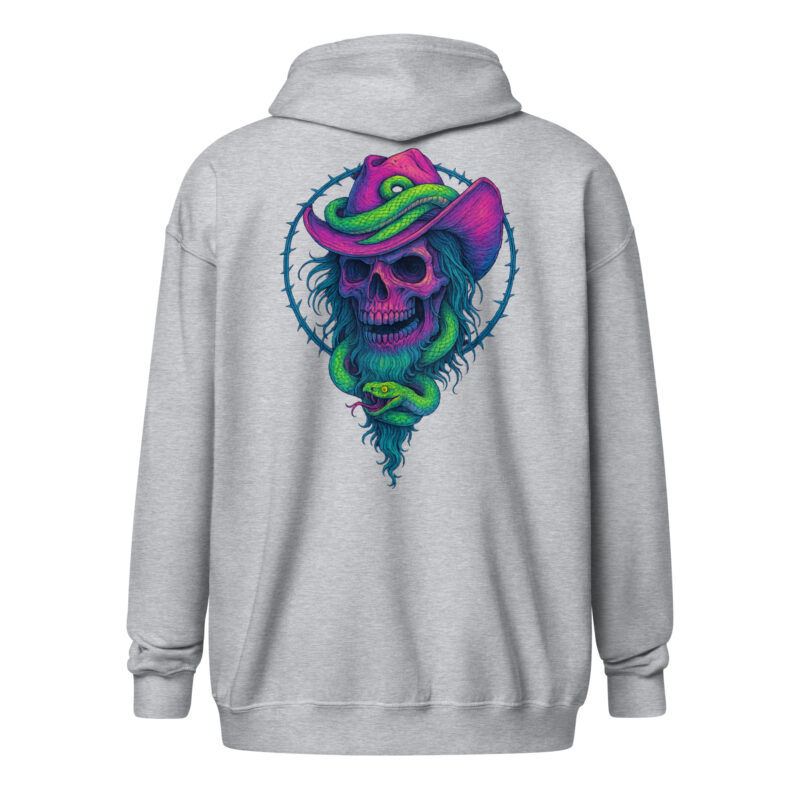 Schädelcowboy mit Schlange Unisex Heavy-Blend Zip Hoodie – Zip Hoodies – klamottn.de