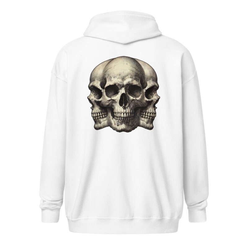 Dreifacher Totenschädel Unisex Heavy-Blend Zip Hoodie – Zip Hoodies – klamottn.de