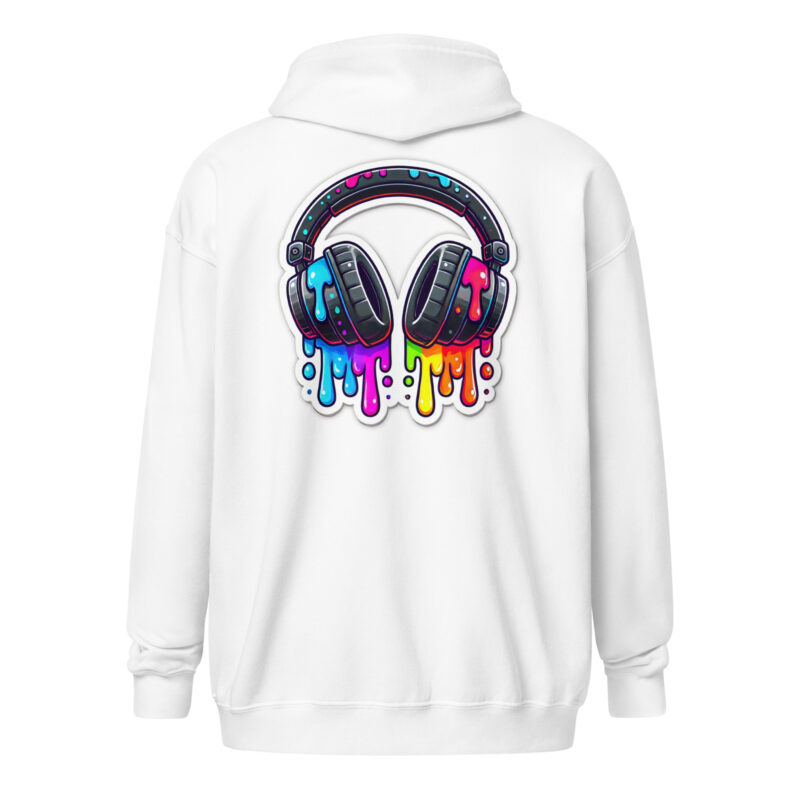 Kopfhörer im Farbrausch Unisex Heavy-Blend Zip Hoodie – Zip Hoodies – klamottn.de