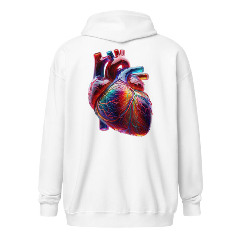 Glas Herz in Farbenpracht Unisex Heavy-Blend Zip Hoodie – Zip Hoodies – klamottn.de
