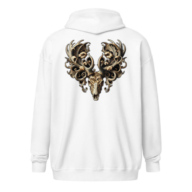 Ornamentaler Hirschschädel Unisex Heavy-Blend Zip Hoodie – Zip Hoodies – klamottn.de