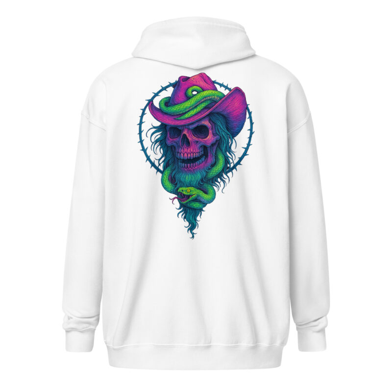 Schädelcowboy mit Schlange Unisex Heavy-Blend Zip Hoodie – Zip Hoodies – klamottn.de