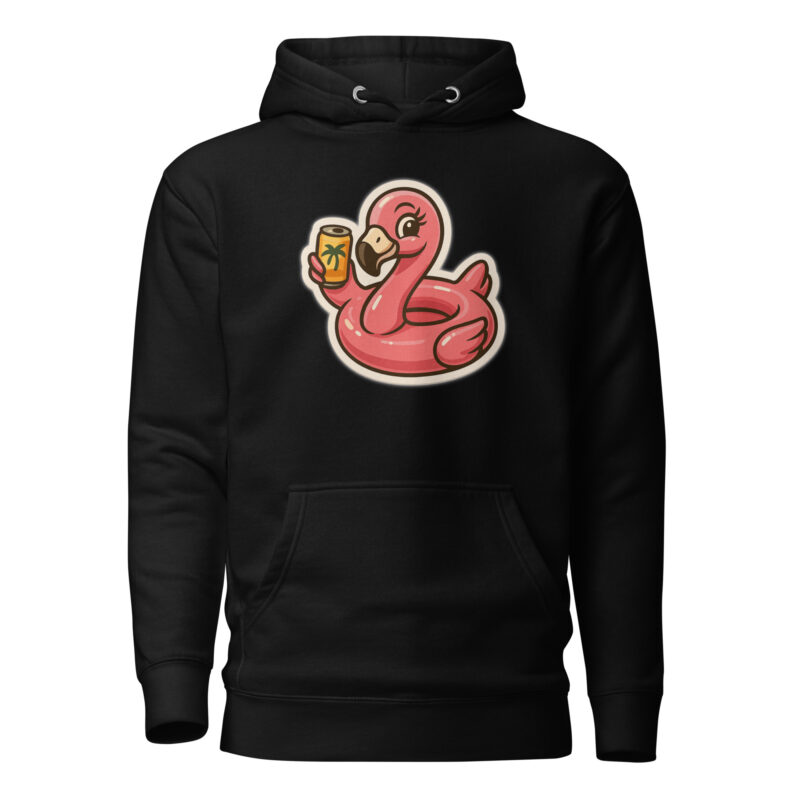 Flamingo mit Sommerdrink Unisex-Kapuzenpullover – Hoodies – klamottn.de