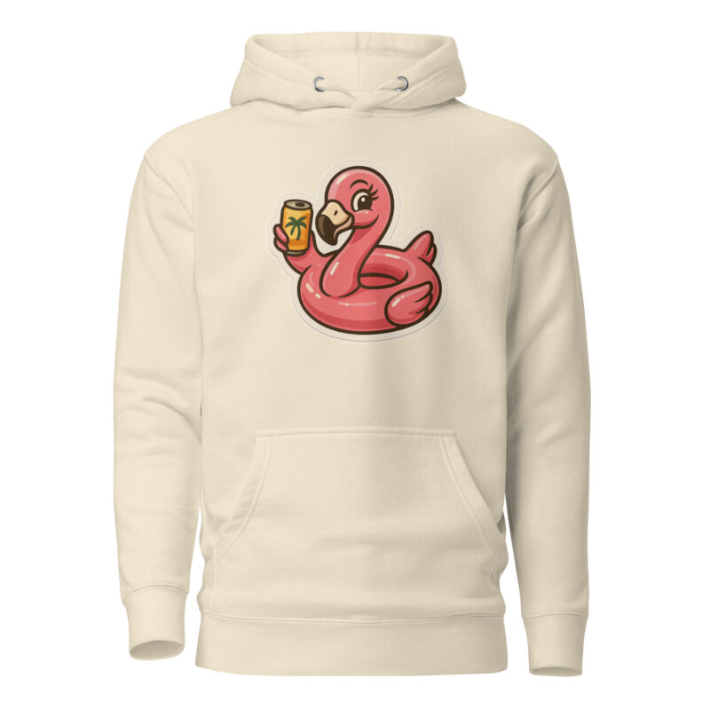 Flamingo mit Sommerdrink Unisex-Kapuzenpullover – Hoodies – klamottn.de