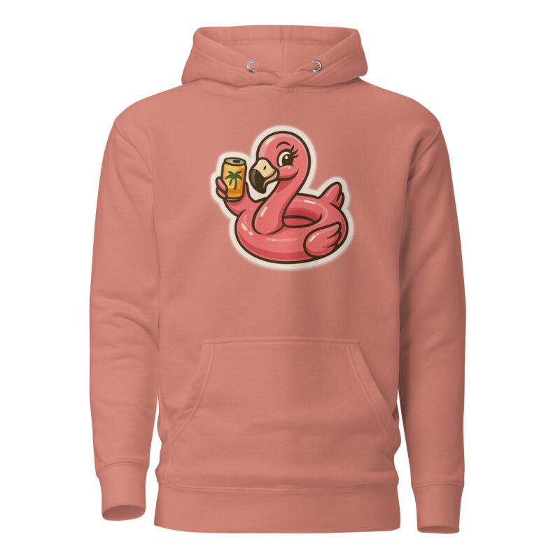 Flamingo mit Sommerdrink Unisex-Kapuzenpullover – Hoodies – klamottn.de