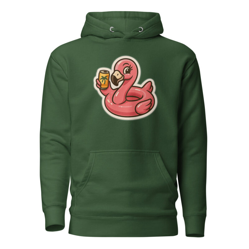 Flamingo mit Sommerdrink Unisex-Kapuzenpullover – Hoodies – klamottn.de