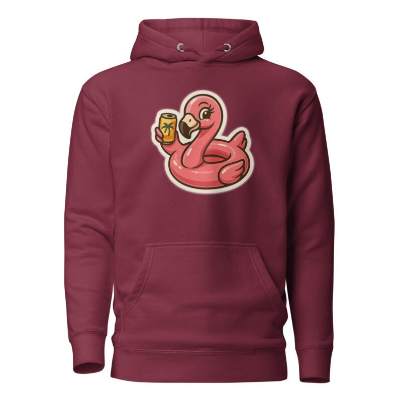 Flamingo mit Sommerdrink Unisex-Kapuzenpullover – Hoodies – klamottn.de