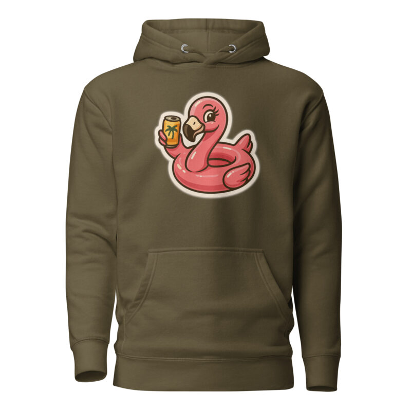 Flamingo mit Sommerdrink Unisex-Kapuzenpullover – Hoodies – klamottn.de