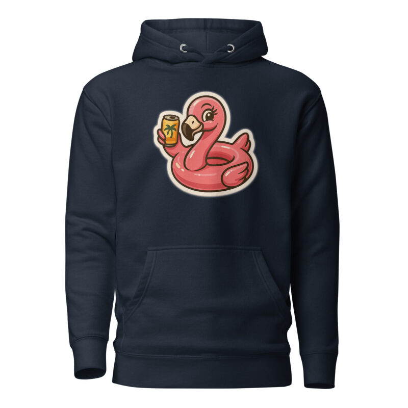 Flamingo mit Sommerdrink Unisex-Kapuzenpullover – Hoodies – klamottn.de