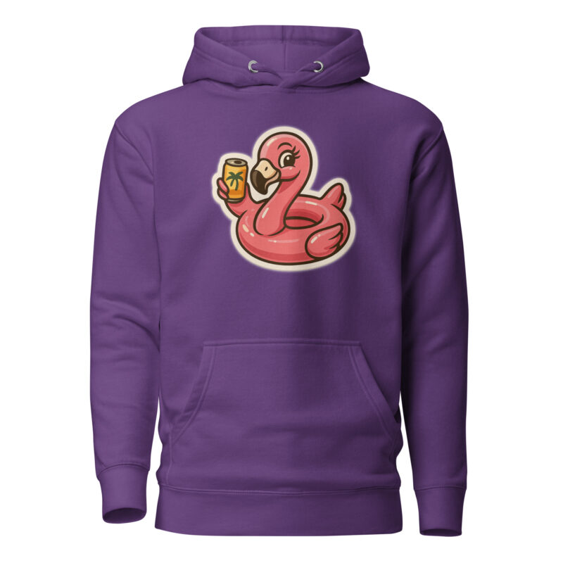 Flamingo mit Sommerdrink Unisex-Kapuzenpullover – Hoodies – klamottn.de