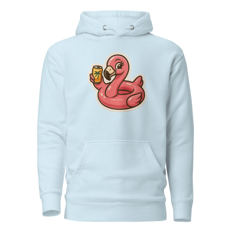 Flamingo mit Sommerdrink Unisex-Kapuzenpullover – Hoodies – klamottn.de