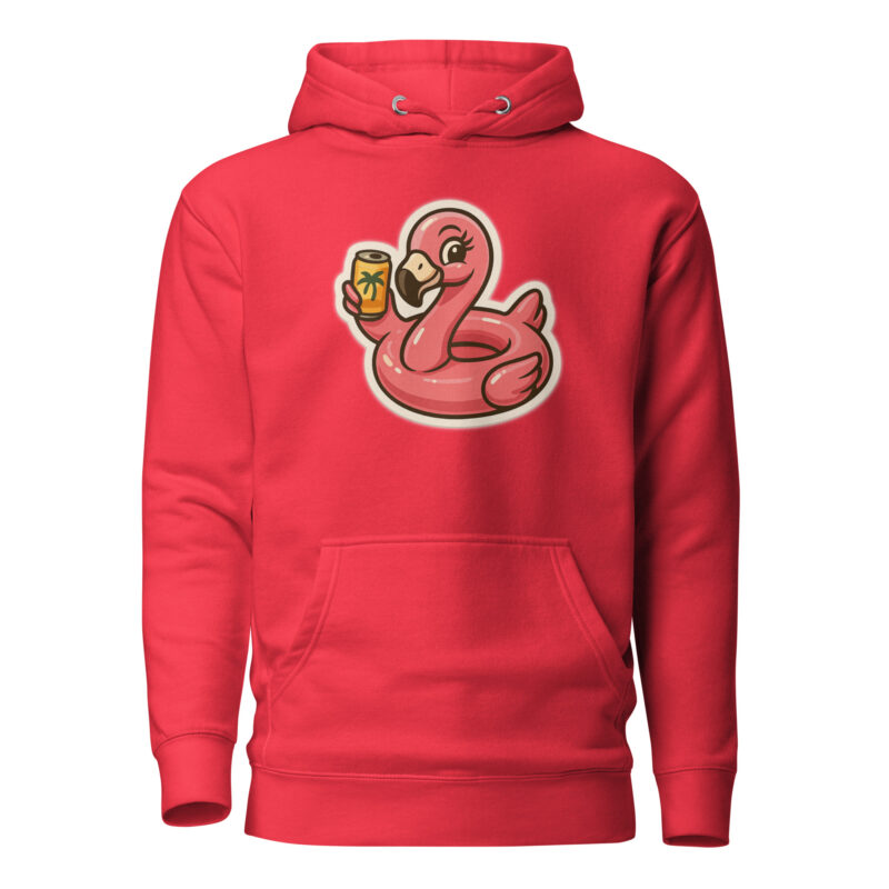 Flamingo mit Sommerdrink Unisex-Kapuzenpullover – Hoodies – klamottn.de