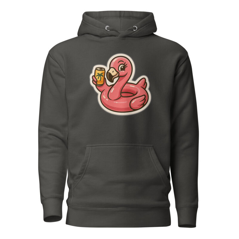 Flamingo mit Sommerdrink Unisex-Kapuzenpullover – Hoodies – klamottn.de