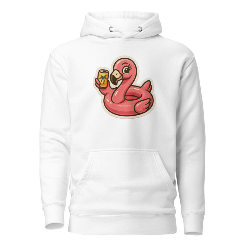 Flamingo mit Sommerdrink Unisex-Kapuzenpullover – Hoodies – klamottn.de