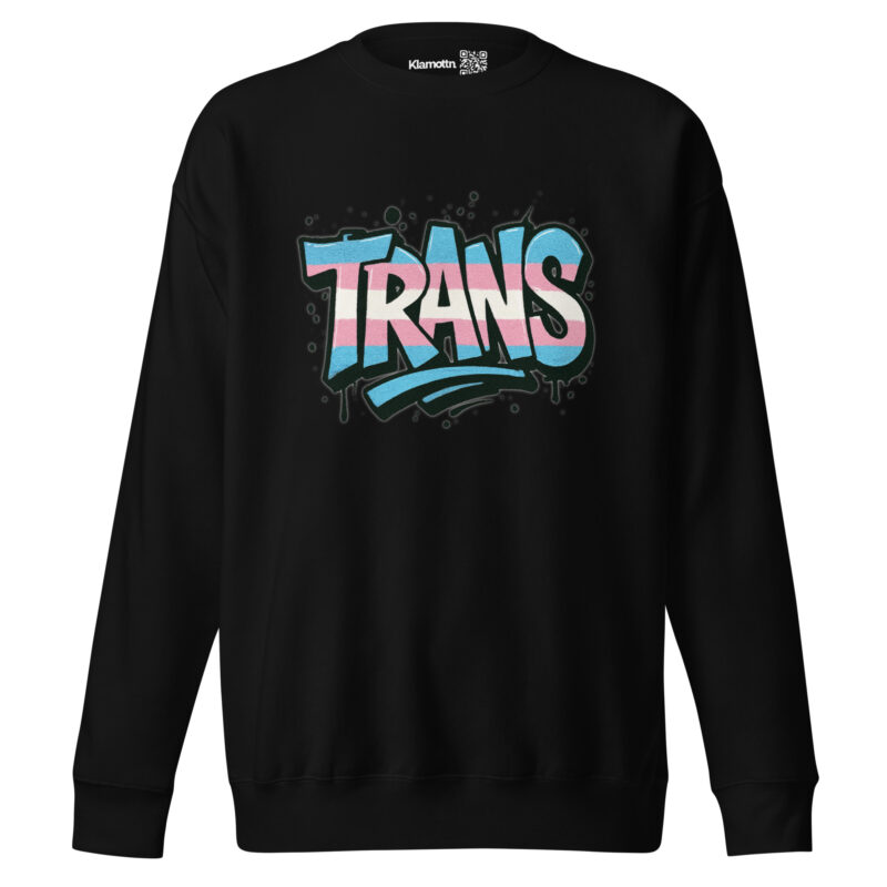 Trans Pride Graffiti Unisex-Premium-Pullover – Sweatshirts – klamottn.de