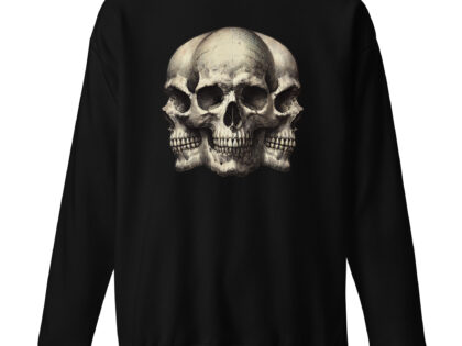 Dreifacher Totenschädel Unisex-Premium-Pullover – Sweatshirts – klamottn.de Dreifacher Totenschädel Unisex-Premium-Pullover – Sweatshirts – klamottn.de