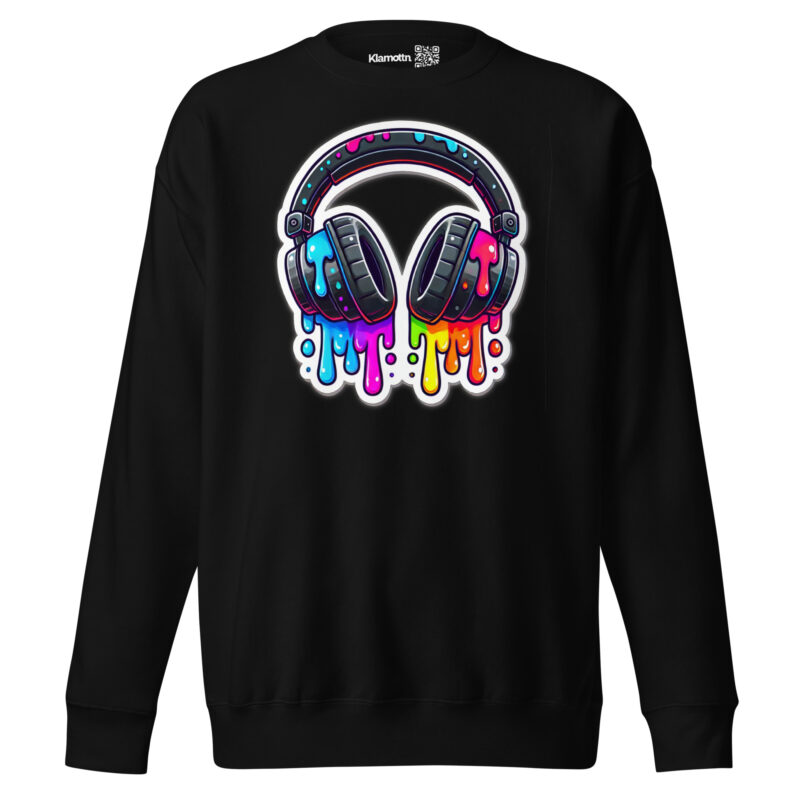 Kopfhörer im Farbrausch Unisex-Premium-Pullover – Sweatshirts – klamottn.de
