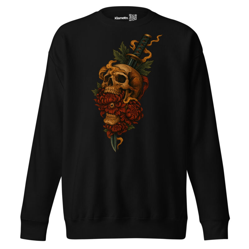 Schädel & Klinge - Das Auge der Vergänglichkeit Unisex-Premium-Pullover – Sweatshirts – klamottn.de