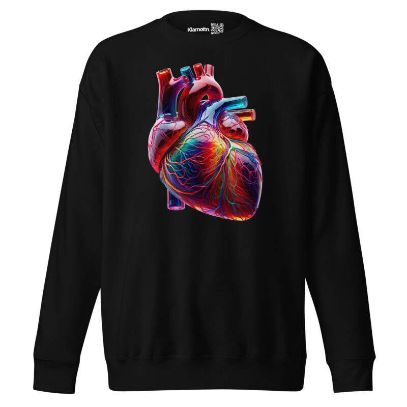 Glas Herz in Farbenpracht Unisex-Premium-Pullover – Sweatshirts – klamottn.de
