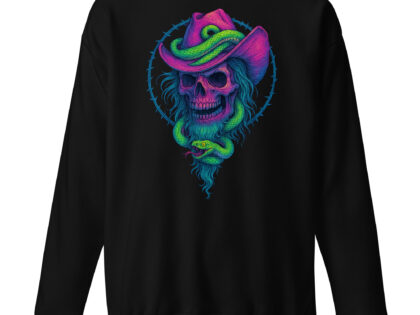 Schädelcowboy mit Schlange Unisex-Premium-Pullover – Sweatshirts – klamottn.de Schädelcowboy mit Schlange Unisex-Premium-Pullover – Sweatshirts – klamottn.de