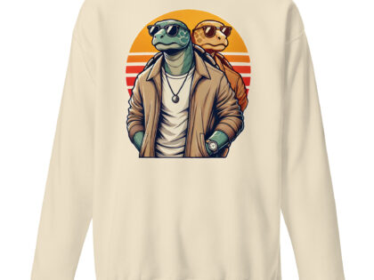 Schildkröten im Retro-Sunset-Style Unisex-Premium-Pullover – Sweatshirts – klamottn.de Schildkröten im Retro-Sunset-Style Unisex-Premium-Pullover – Sweatshirts – klamottn.de